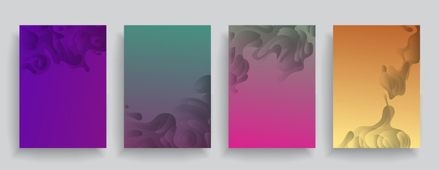 Liquid color background design. A4 format. Futuristic design posters