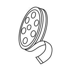 Vector illustration of reel and movie icon. Web element of reel and film stock vector illustration.