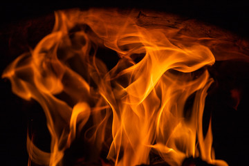 Fototapeta premium red fiery lines on black background