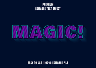 Editable text effect - Magic Purple Cartoon style
