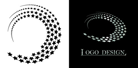 Abstract logo template with stars.