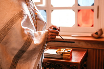 orthodox christening in church