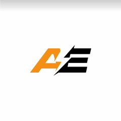 letter a&e electric logo design