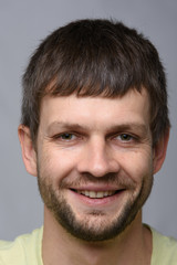 Fototapeta premium The closeup portrait of a happy man