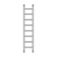 Ladder vector icon.Outline vector icon isolated on white background ladder.