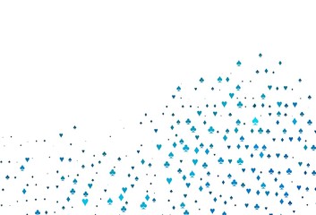 Light BLUE vector texture with playing cards.