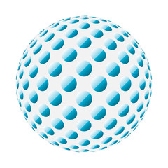 abstract globe symbol, isolated vector icon, internet and social network concept