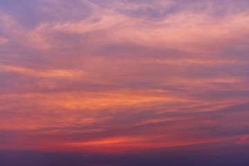Naklejka na ściany i meble Low Angle View Of Dramatic Sky During Sunset