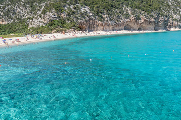 Naklejka na ściany i meble The beach of Cala Luna in Sardinia (Gulf of Orosei)