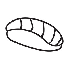 Sushi vector icon.Outline vector icon isolated on white background japanese food.