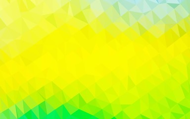 Fototapeta na wymiar Light Green, Yellow vector polygonal background. Colorful abstract illustration with gradient. Triangular pattern for your business design.