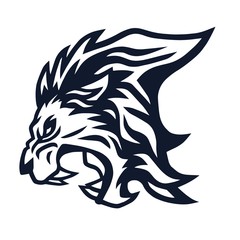 Lion Mascot Roaring Vector Icon Logo Template