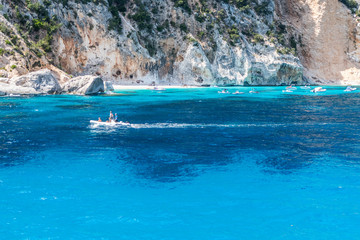 Beautiful beach on the gulf of Orosei with turquoise water (sardinia)