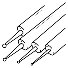 Wooden nail art dot pen manicure tools