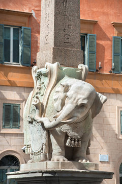 Elephant and Obelisk in the Piazza della Minerva, Rome