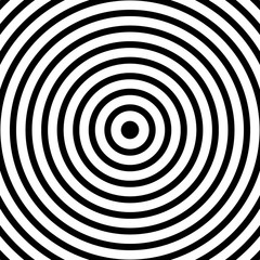 Black psychedelic radial shapes on white background. Design for website, presentation, wallpaper, banner and cover. Eps 10.