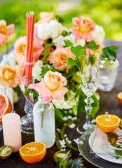wedding decor on the table