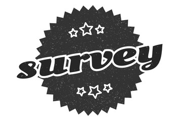 survey sign. survey round vintage retro label. survey