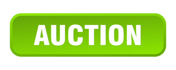 auction button. auction square 3d push button