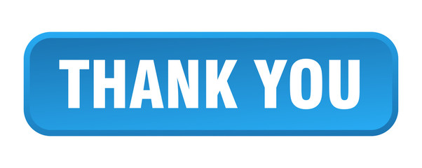 thank you button. thank you square 3d push button