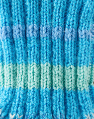knitted blue texture, full frame, warm clothing