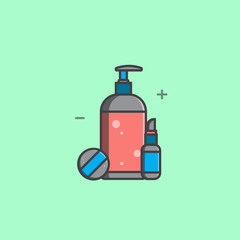 vector illustration of a bottle of perfume