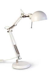Table lamp on white background