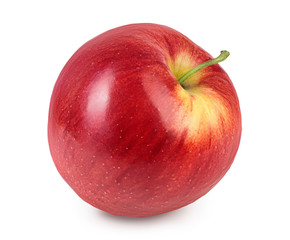 Red apple isolated on white background with clipping path and full depth of field