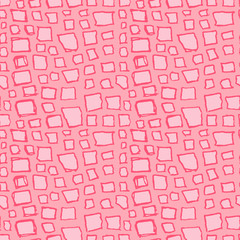 Stones handdrawn seamless pink pattern. Vector illustration.