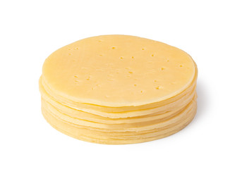 cheese slice on a white background