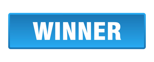 winner button. winner square blue push button