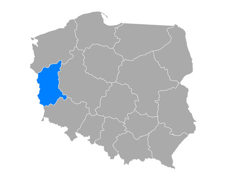 Karte von Lubuskie in Polen