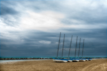 barcas en invierno
