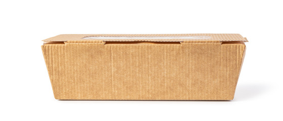 brown unlabeled paper food box