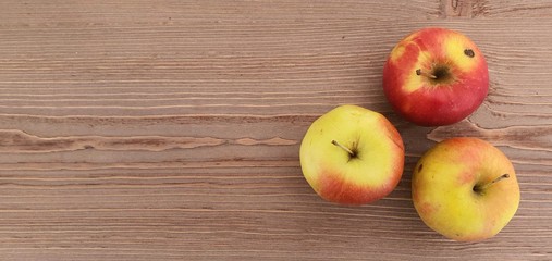 apples on wooden background, wooden table, wooden desk, background with apples