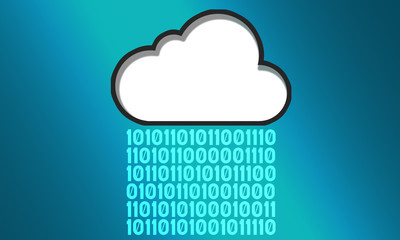 Cloud computing with digital background