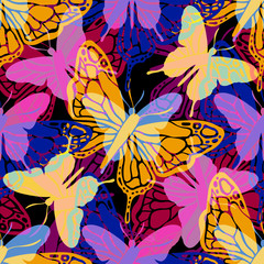 Materiał do szycia Butterfly seamless pattern. Design for covers, fabric, textile.
