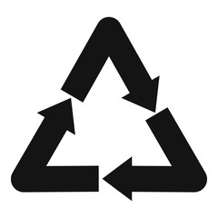 Planet recycling icon. Simple illustration of planet recycling vector icon for web design isolated on white background