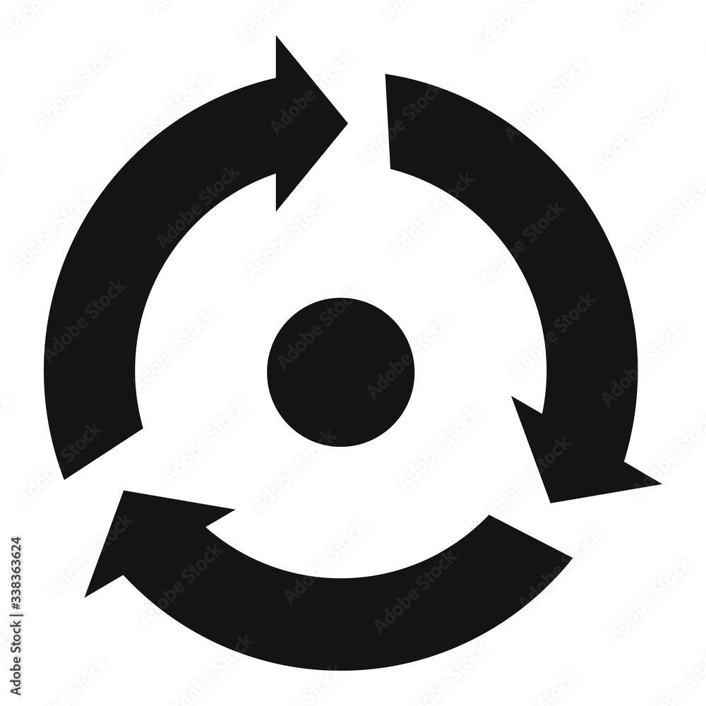 Poster factory recycling icon. simple illustration of factory recycling vector icon for web design isolated