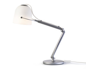 Table lamp on white background