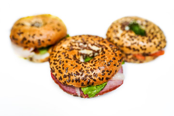 tasty fresh burger isolated on white background