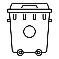 Recycling plastic container icon. Outline recycling plastic container vector icon for web design isolated on white background