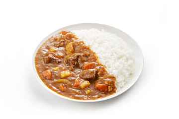 オーソドックスな日本のカレーライス　(じゃがいも、人参、玉ねぎ、牛肉）