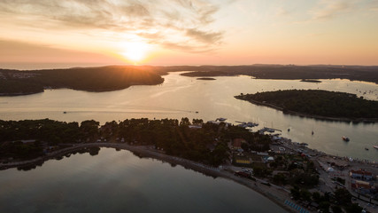 medulin - tourist town croatia. Aerial view