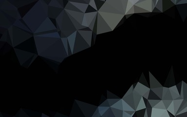 Dark Black vector triangle mosaic texture. Modern geometrical abstract illustration with gradient. Textured pattern for background.