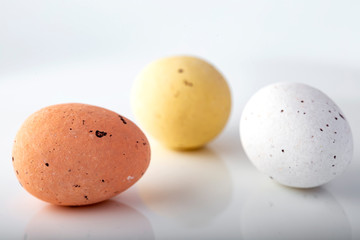 Sweet marzipan chocolate easter eggs