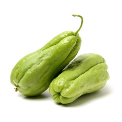 Chayote on a white background