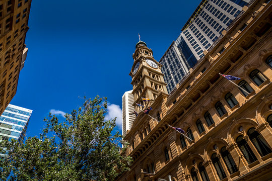 Queen Victoria Building in Sydney, New South Wales in Australia at a sunny day in summer.