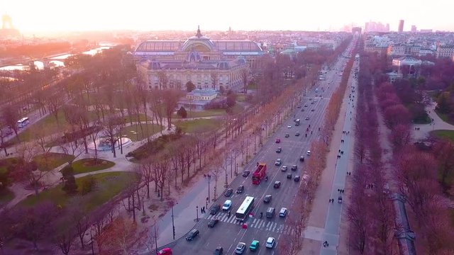 Flying toward Grand and the Peitit Palais.