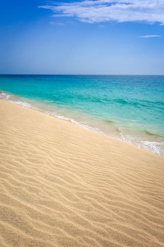 Ponta preta beach and dune in Santa Maria, Sal Island, Cape Verde
